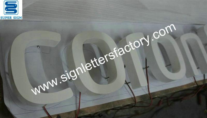 corona illumination LED sign letters